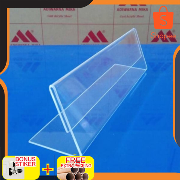 

Acrylik display/ Papan nama meja 7x20cm Elegan