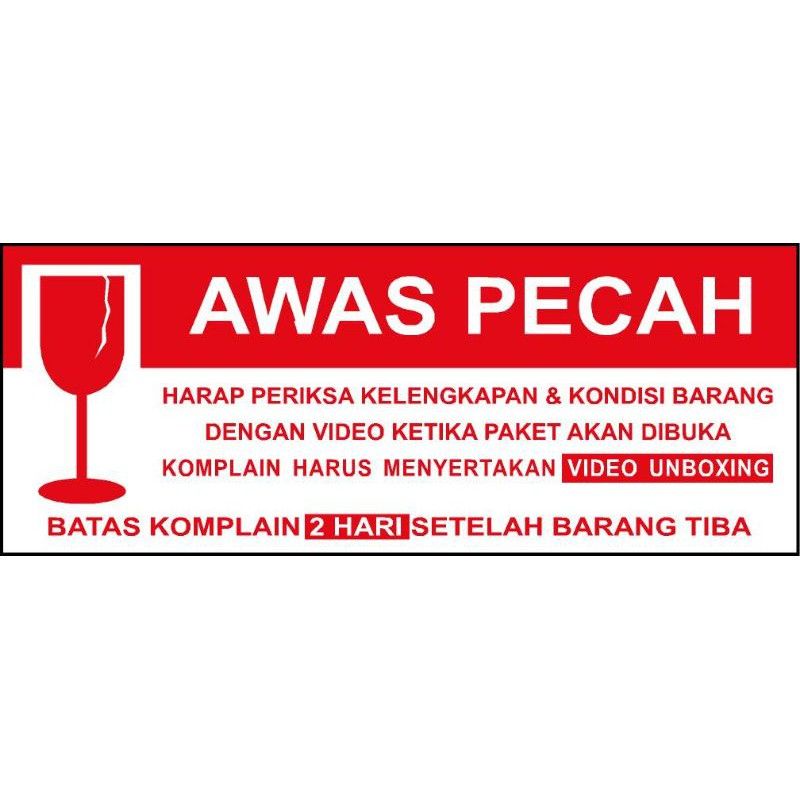 

STIKER SETIKER UNBOXING AWAS PECAH FRAGILE