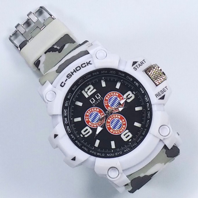 [LIMITED EDITION] JAM TANGAN BAYERN MUNCHEN STRAP ARMY PUTIH