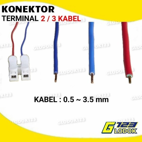 Quick Connect 2 3 Wire Pin Terminal Sambungan Klip Jepit Kabel Listrik