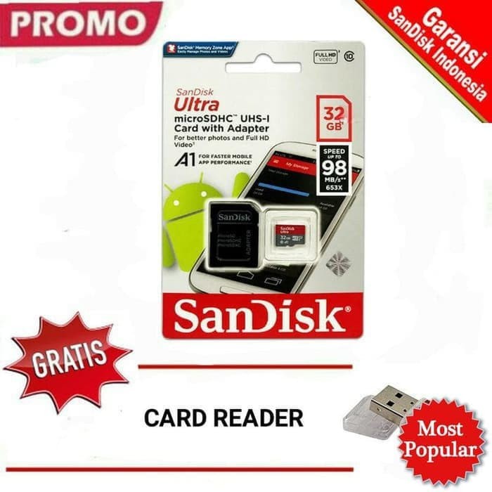 Memori Hp Memory card Micro SD CARD MMC 32 GB 32GB sandisk Class 10