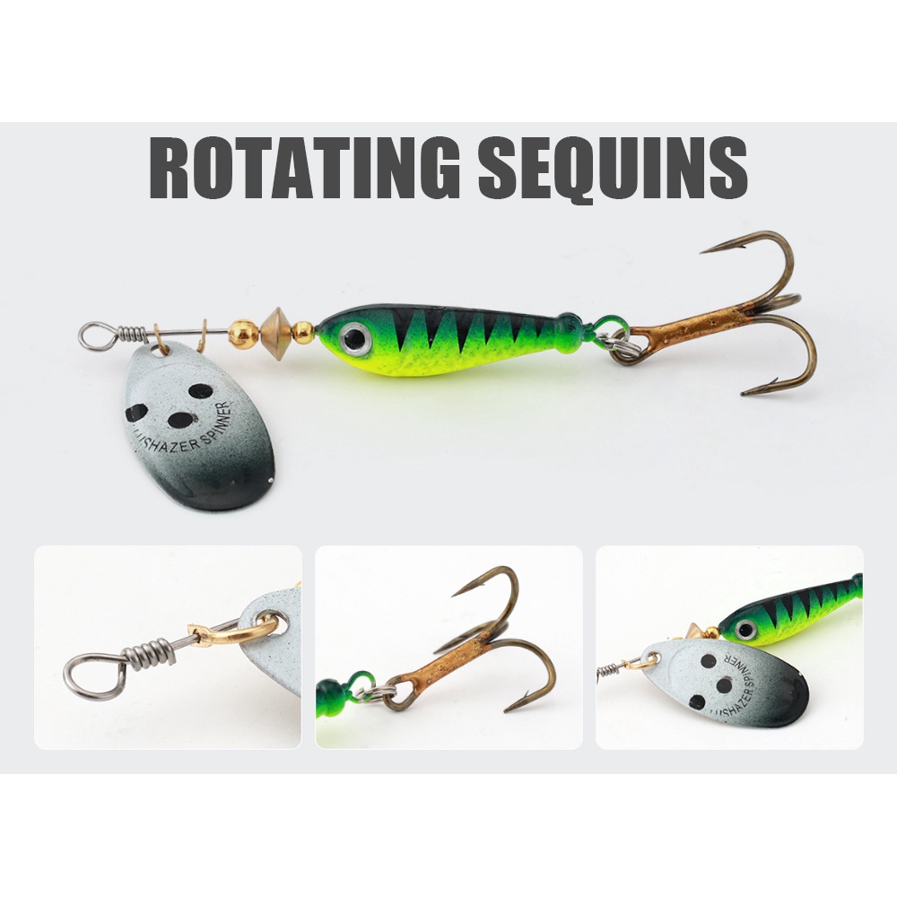 Umpan Pancing Sequin Bentuk Ikan 11g 15g 18g Dengan Kail