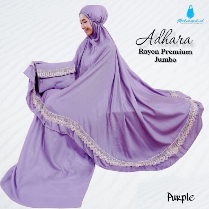 Mukena Rayon Premium Mukenah Polos Dewasa Renda Rukuh Super Jumbo Lace Premium Rayon Viscose Eksklus