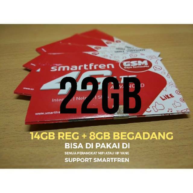 kartu perdana smartfren 22gb aktif bukan 30gb 13gb 15gb 65gb 100gb 60gb