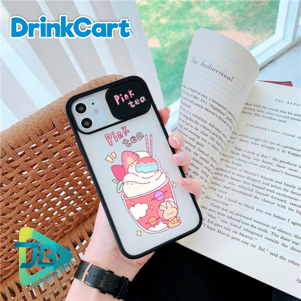 SOFTCASE SLIDE KAMERA DRINKCART OPPO VIVO SAMSUNG XIAOMI REALME IPHONE ALL TYPE JB4936
