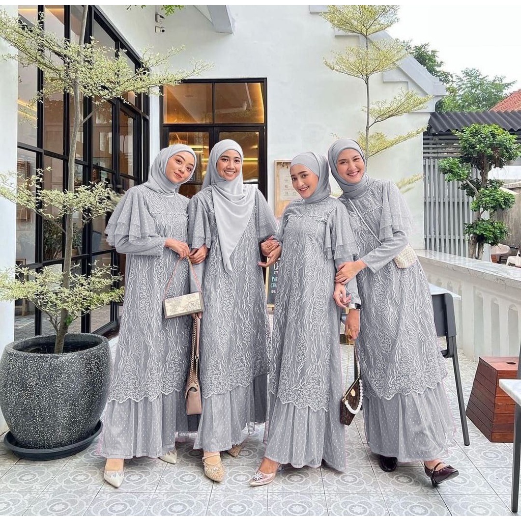 MX KEISYA FASHION BRUKAT WANITA TERLARIS / GAMIS MEWAH TERBARU / PAKAIAN MUSLIM PESTA