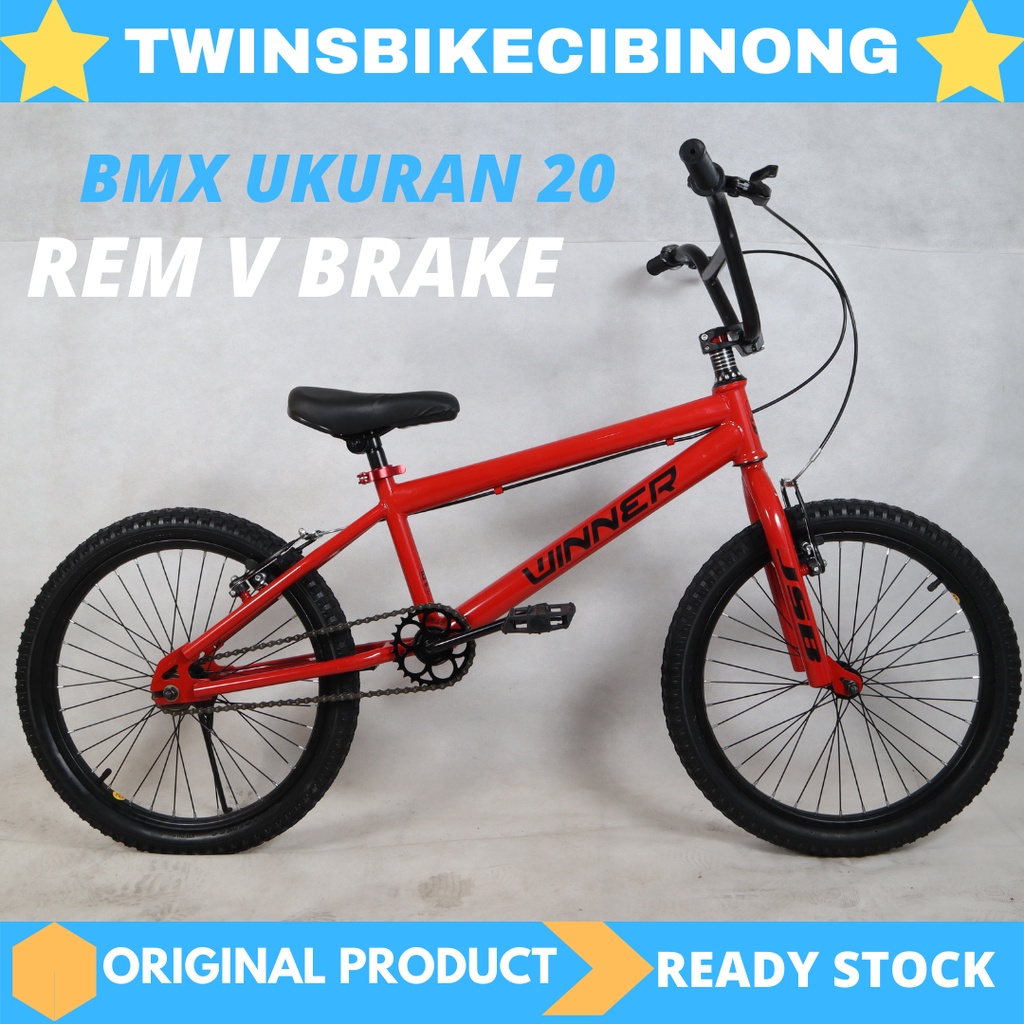 Sepeda Bmx 20 Winner Rem V Brake-Merah