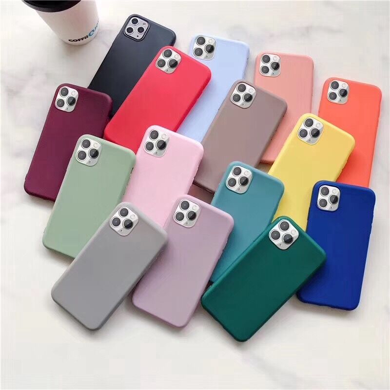 Casing Soft Case Silikon Warna Permen untuk iPhone 11