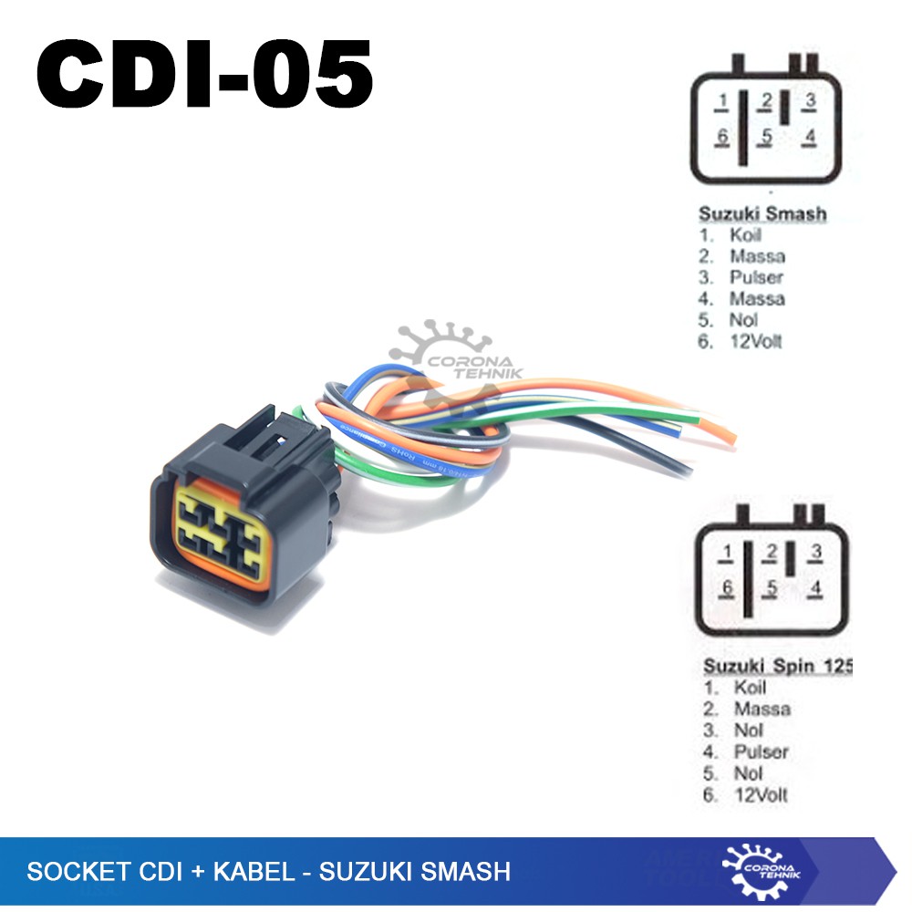 Suzuki Smash - Socket CDI + Kabel