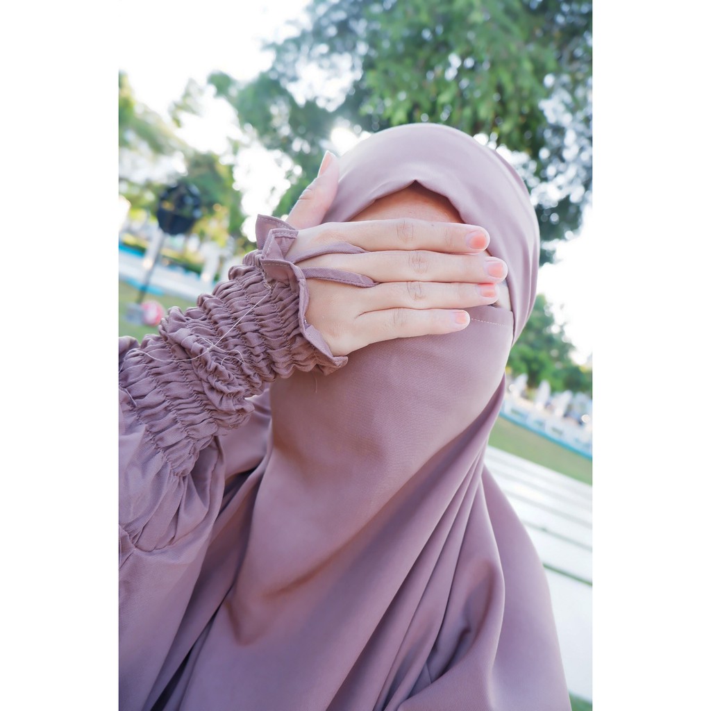 JILBAB HIJAB KERUDUNG BERGO INSTAN / FRENCH KHIMAR TANGAN KERUT  / HIJAB KHIMAR / HIJAB SYARI