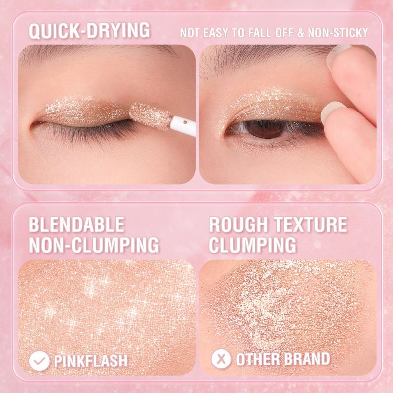 (READY &amp; ORI) Pink Flash Pinkflash 2 in 1 All Glow Liquid Eyeshadow PF E18