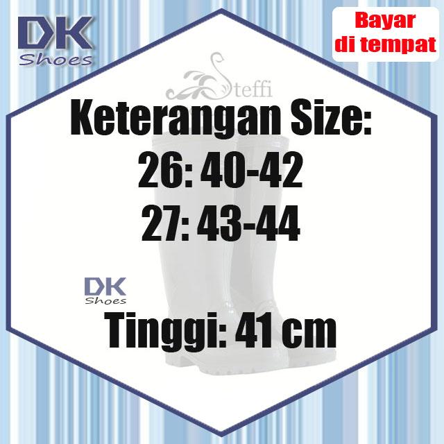 Steffi Boots Panjang 40-44 / Sepatu Karet Tahan Air / Sepatu Kerja Proyek Bangunan