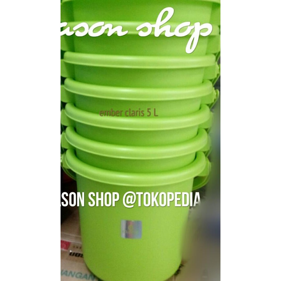 ♗ Ember plastik Claris 5 L/Ember Claris Pail (ada tutup) uk.5 L ♙