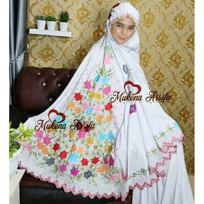 MUKENA PUTIH MUKENA BORDIR PUNGGUNG PADANG BUKITTINGGI