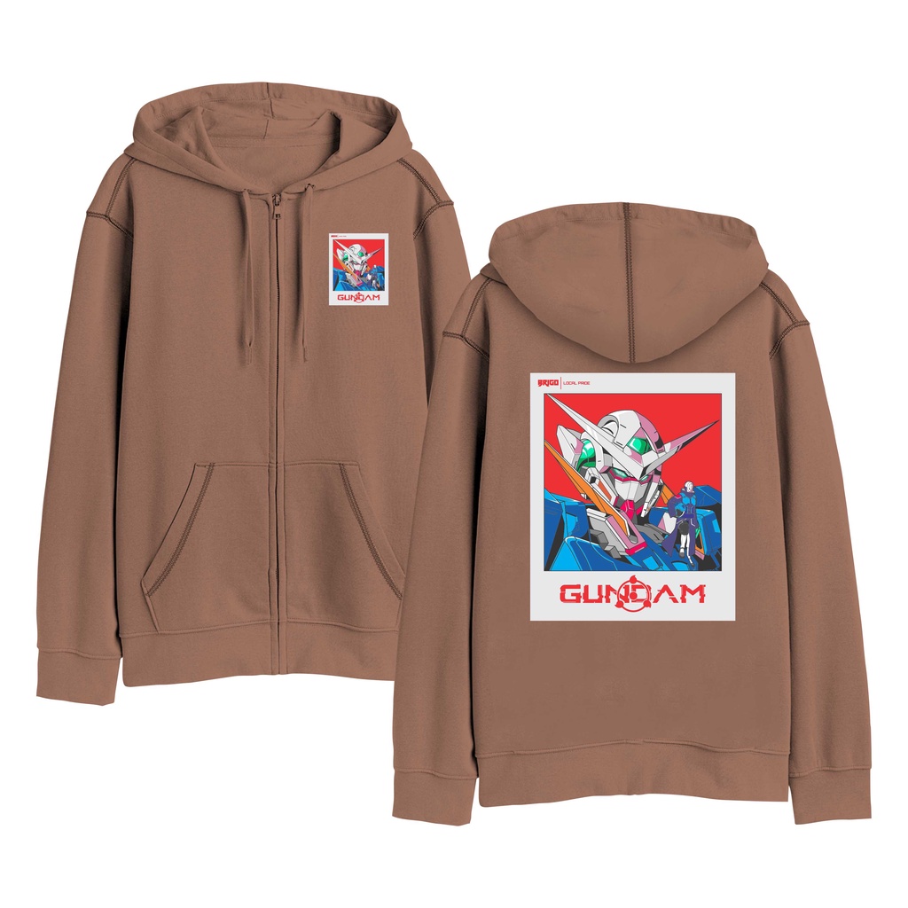 BRIGO Zipper Jumper Hoodie GUNDAM II Sweater Hoodie Resleting BRIGO GUNDAM  Sablon DTF Fleece Cotton M-XXL (Pria &amp; Wanita) Free stiker&amp;Gantungan Kunci