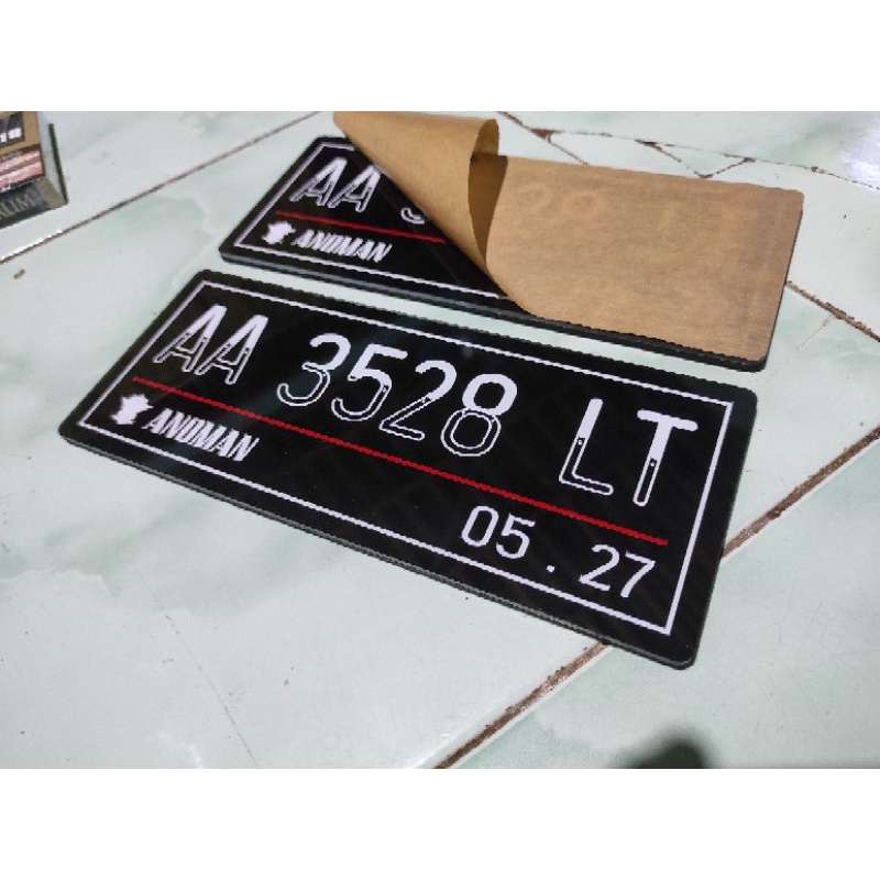 PLAT NOMOR AKRILIK 1 pcs ( SATUAN )