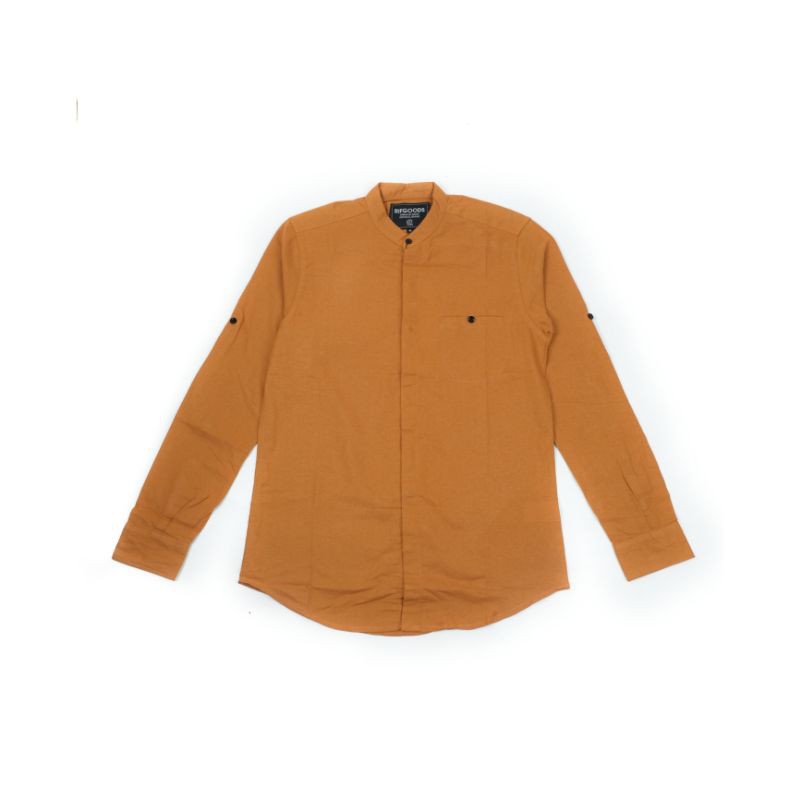 kemeja koko panjang mustard