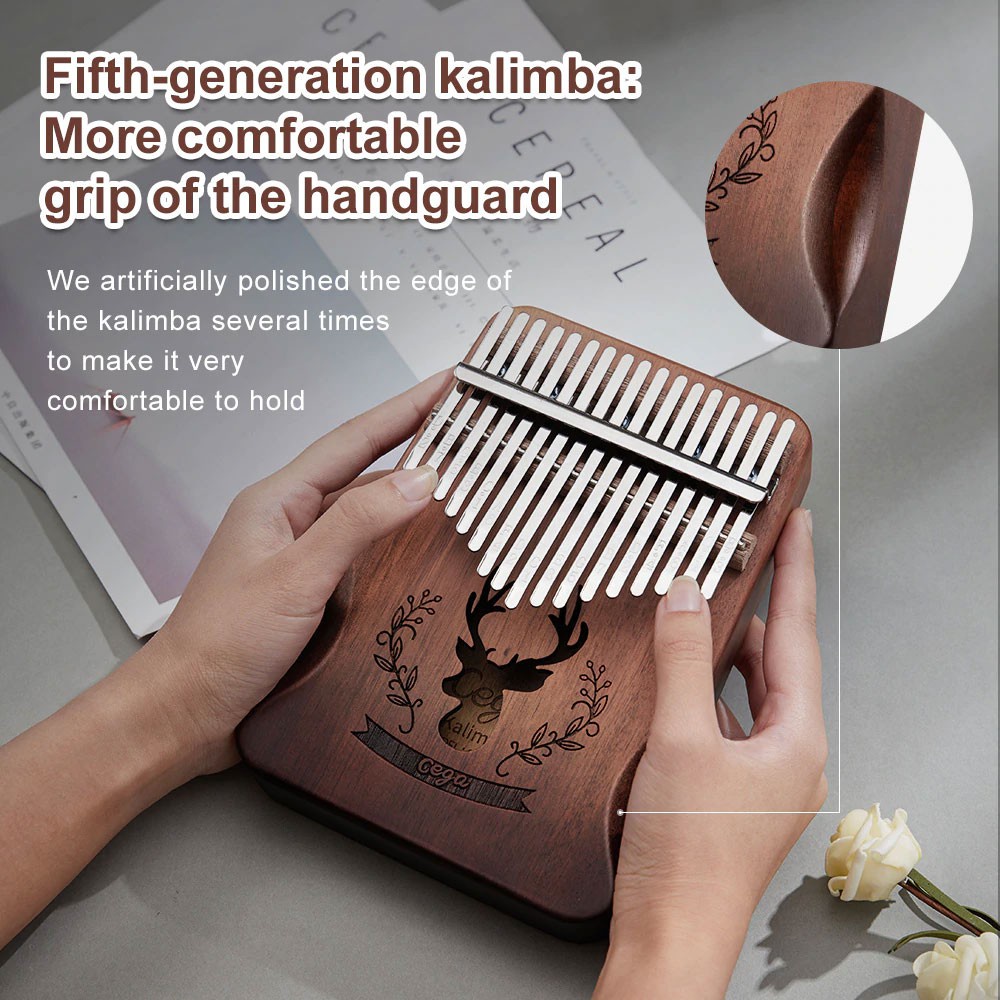 GS8 Alat Musik Cega Kalimba Thumb Piano Musical Toys 17 Note Sound Deer Design CK17