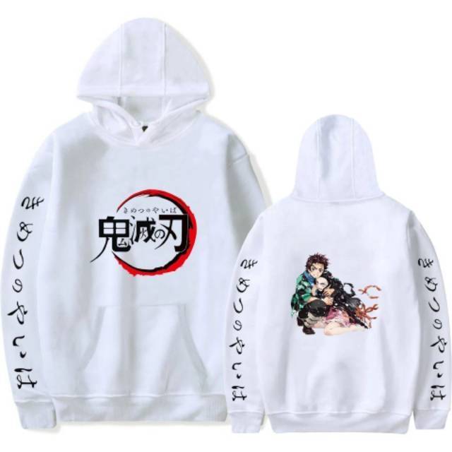 Jaket Pria Wanita Sweater Anime Kimetsu No Yaiba Tanjiro Nezuko Logo Demon Slayer Hoodie - SAKTO-01