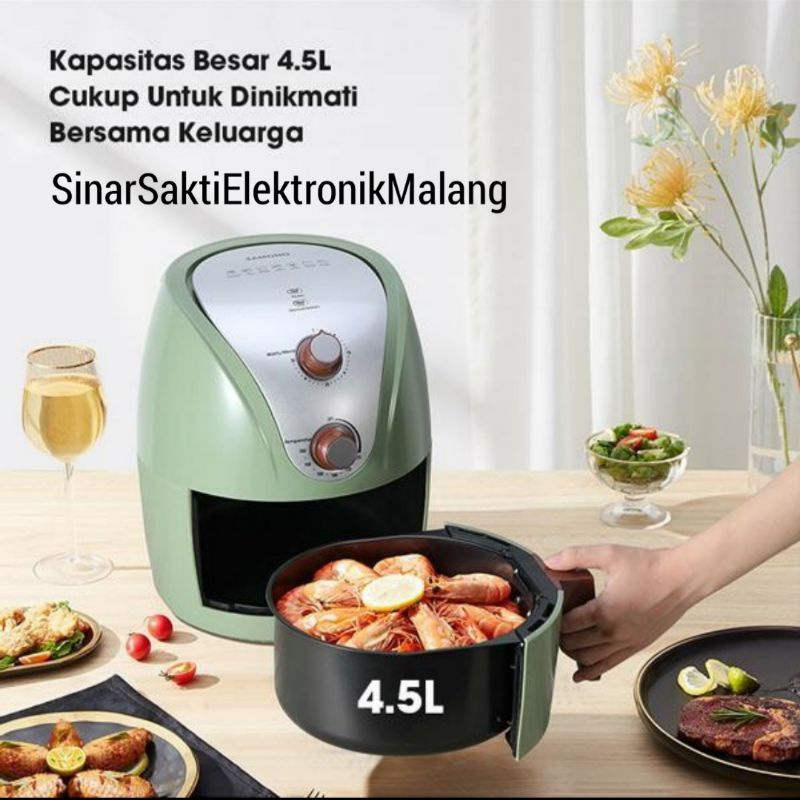 Samono Air Fryer Mesin Penggorengan Tanpa Minyak Garansi Resmi 4.5L