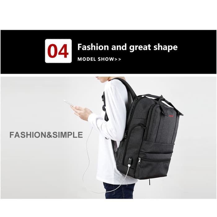BACKPACK LAPTOP WATERPROOF T-B3243 DENGAN USB PORT TIGERNU PALING MURAH