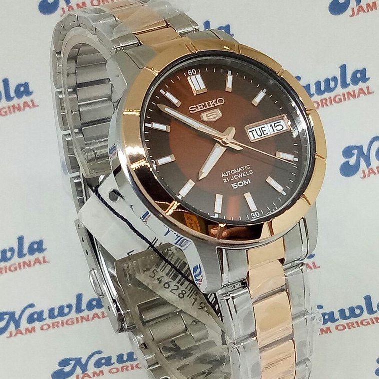 Seiko 5 Ladies SNK890K1 Rose Gold Brown Dial - Jam Tangan Wanita SNK890