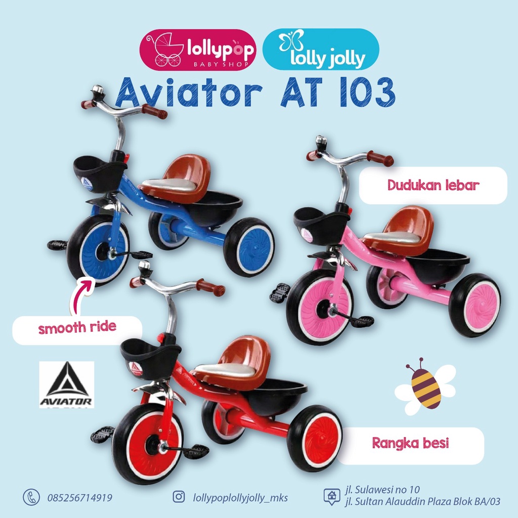Sepeda anak aviator tricycle AT-103/Sepeda anak