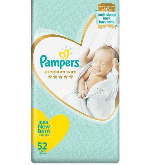 Pampers Premium Care Tape New Born 52 C@D9...