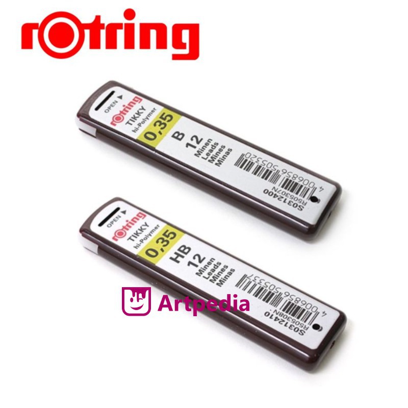 Rotring Tikky Hi-Polymer Pencil Lead 0.35 mm HB Isi Pensil Mekanik HB - Refil Pensil Mekanik Rotring