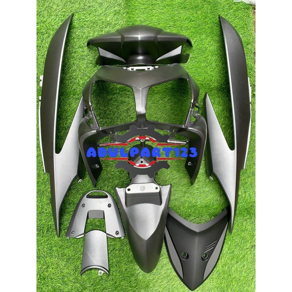 cover full set body halus honda vario 110 cw karbu abu abu/grey doff