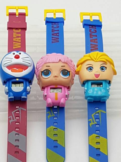 Jam Tangan Anak-Anak Cewek/Cowok Character Multifunction Rubber Digital