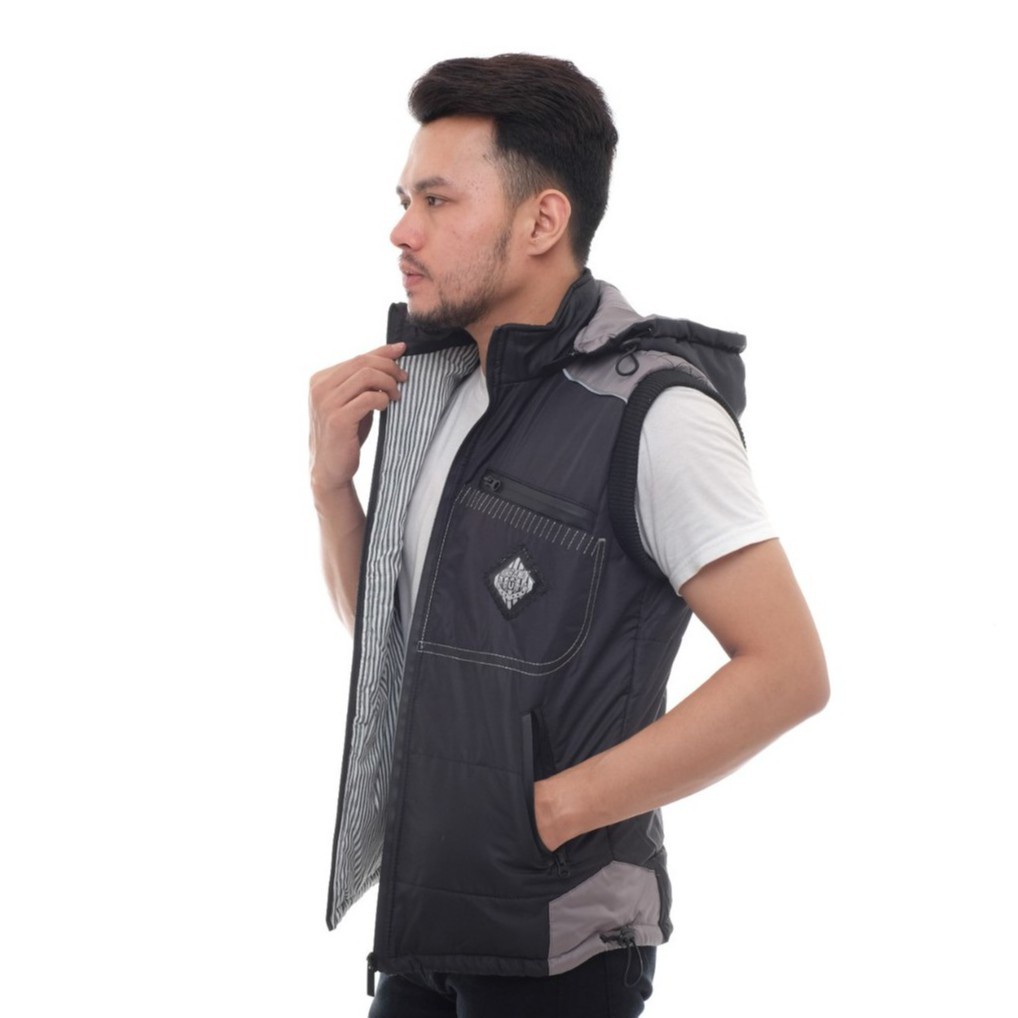 Jaket Rompi Pria Motor Windproof Keren Tebal