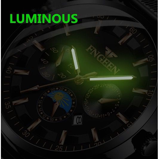 COD✅ Jam Tangan Pria Bisnis New Model Terbaru Cross-Border Quartz Analog Stainless Steel Band Luminous Display Nyala Tempat Gelap HOT Kalender Date Kuarsa Watch Waterproof Anti Air Kaca Hardlex Glass Tebal Anti Gores Fashion Trendi - JF2