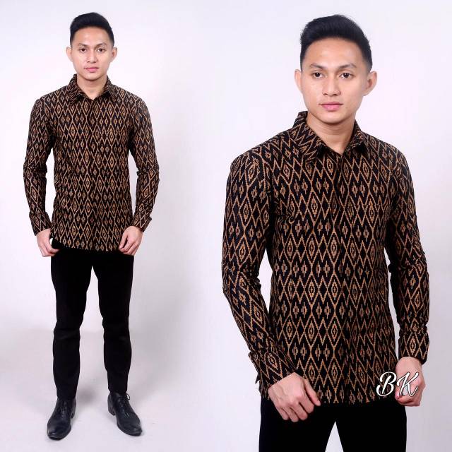 Atasan Kemeja Batik Pria Batik Sogan