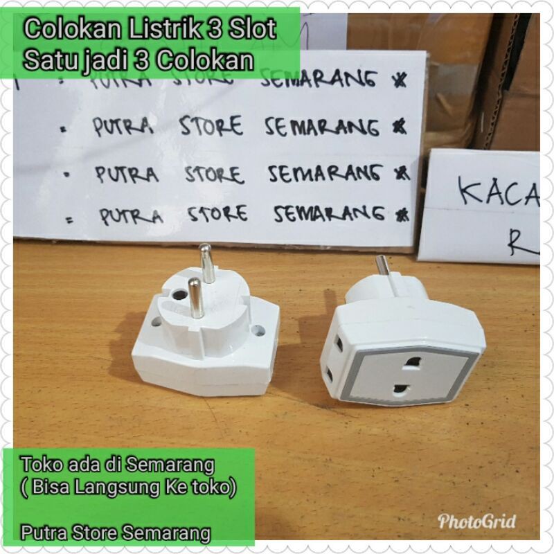 Steker T Multi 3 Lubang Colokan Listrik 3 lubang