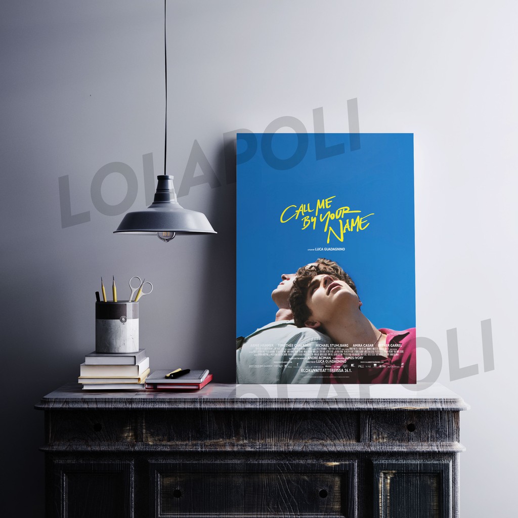 Hiasan Dinding Poster Kayu - Film Call Me By Your Name