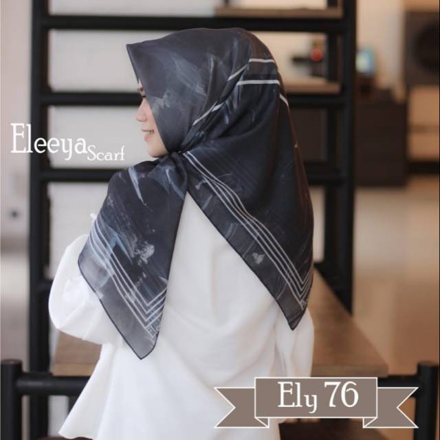 HIJAB SEGIEMPAT MOTIF ELY 76||  Eleeya Scarf