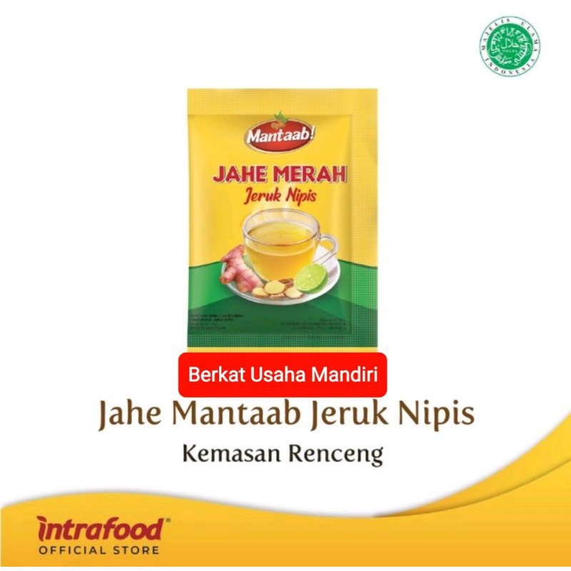 Jahe Merah Mantab &amp; Mantab Jeruk Nipis isi kemasan sachet