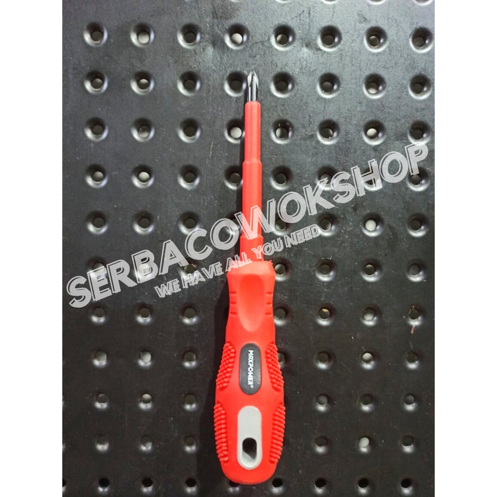 MAXPOWER Obeng Listrik 6.5x150 mm Minus (-) 1000v Electrik Screwdriver Termurah Berkualitas