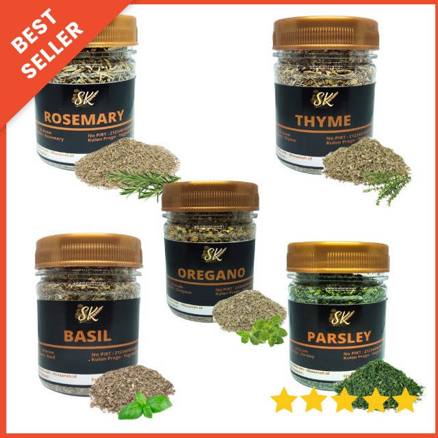 

Paket Italian Seasoning / Italian Herbs Parsley, Basil, Oregano, Rosemery, Marjoram