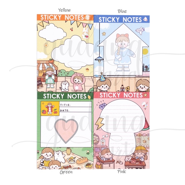

GCC Sticky Notes House Series Notes Motif Rumah Lucu Girls GCC 301336