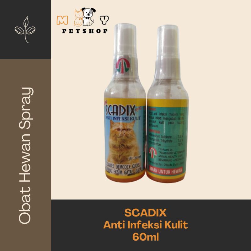 Obat Anti Infeksi Kulit Kucing SCADIX SPRAY for Cat Aman untuk Kitten