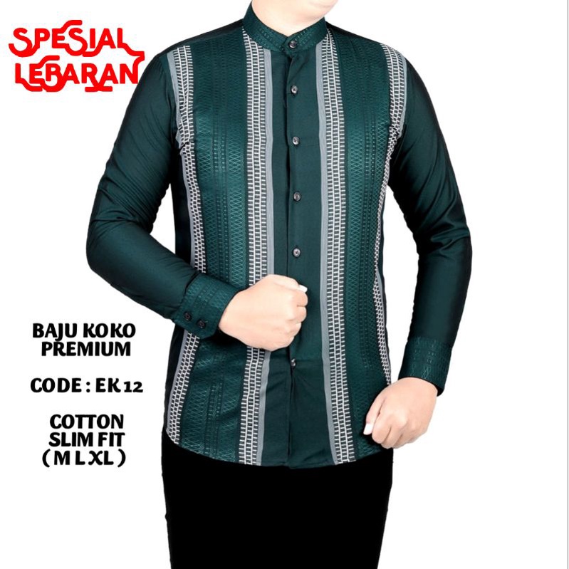 BAJU KOKO PRIA KEMEJA KOKO PRIA LENGAN PANJANG BK01