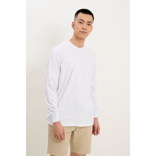 Kaos Polos Tangan Panjang Rib pria Cotton Combed 30s , Kaos pria , Atasan panjang pria , Kaos Lengan