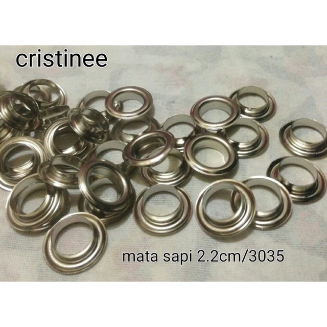 Mata sapi ukuran 1.7cm dan 2.2cm  (60set)