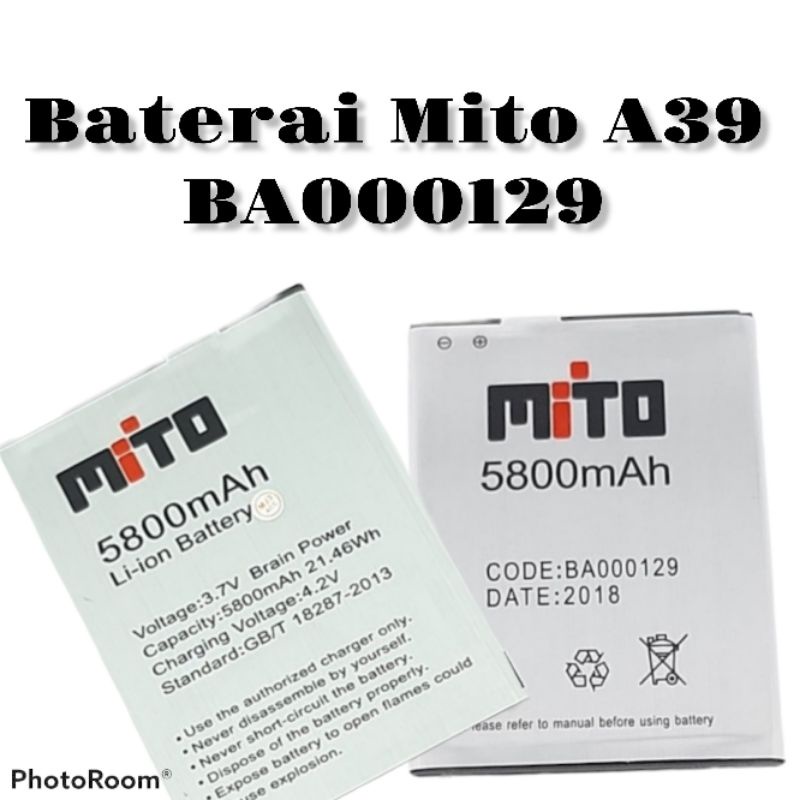 Jual Baterai Batre Batery Batterry MITO BA000129 MITO A39 | Shopee ...