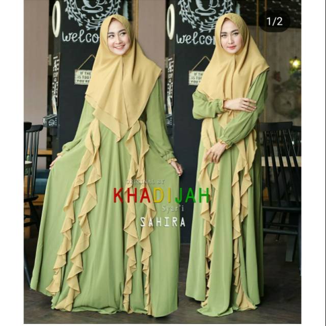 Gamis syari by khadijah/gamis cerruti baby doll/gamis pesta