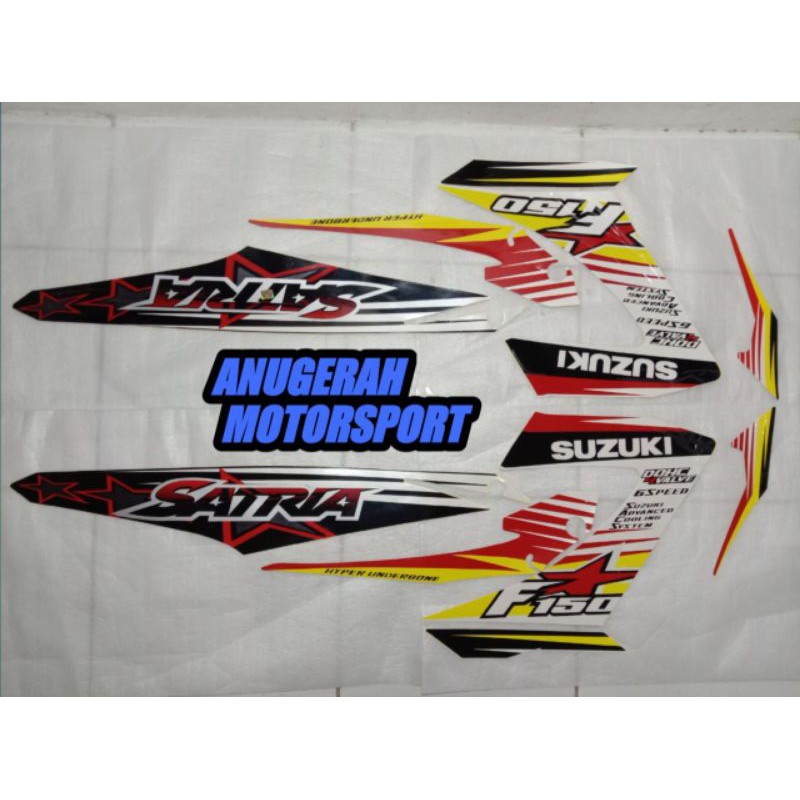 striping Satria Fu 2014 merah putih kuning