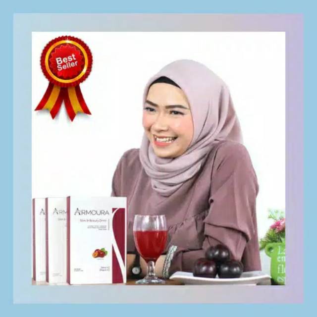 Pelangsing Armoura 2Box Slim Beauty Minuman Pelangsing Herbal Diet Alami Buah Plum