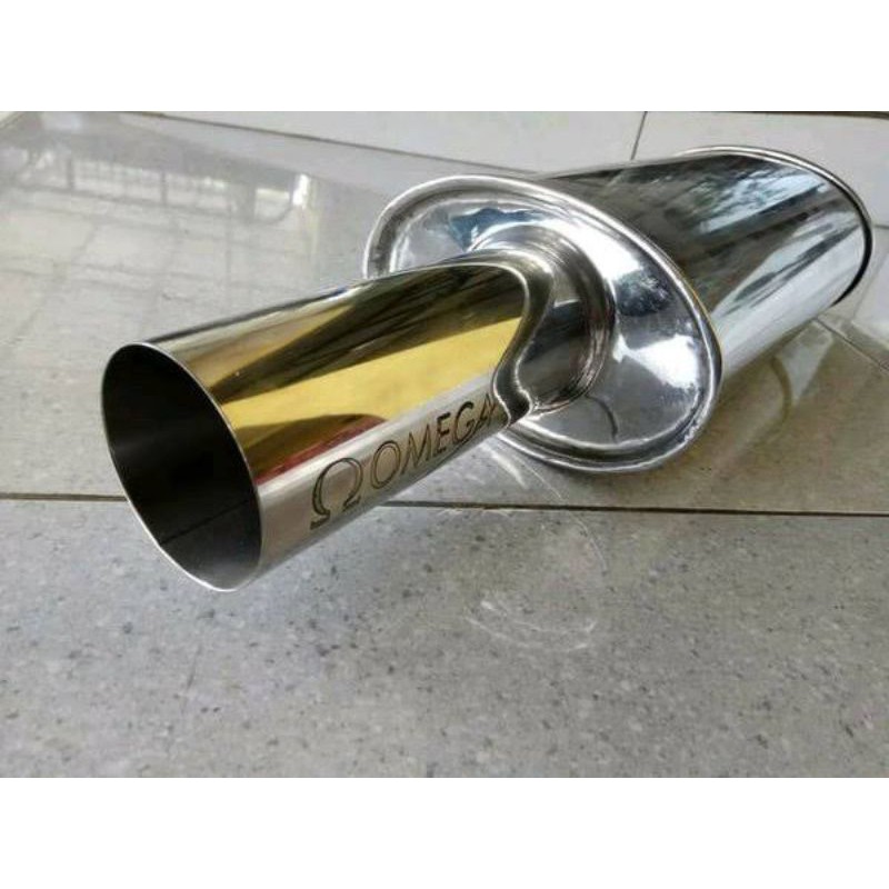 knalpot mobil Omega racing suara ngebas kering